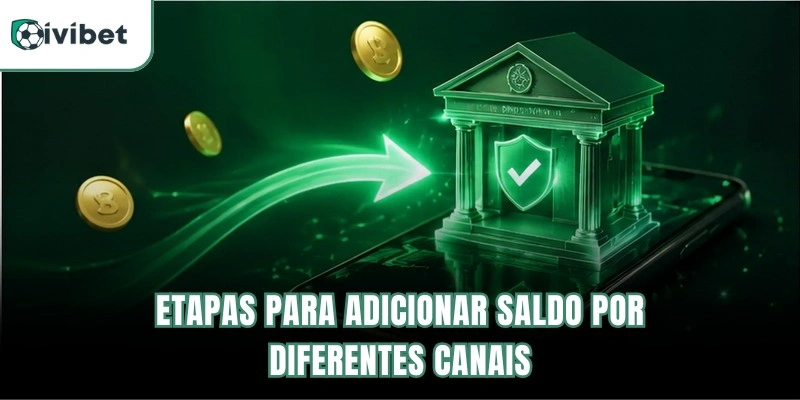 Etapas para adicionar saldo por diferentes canais