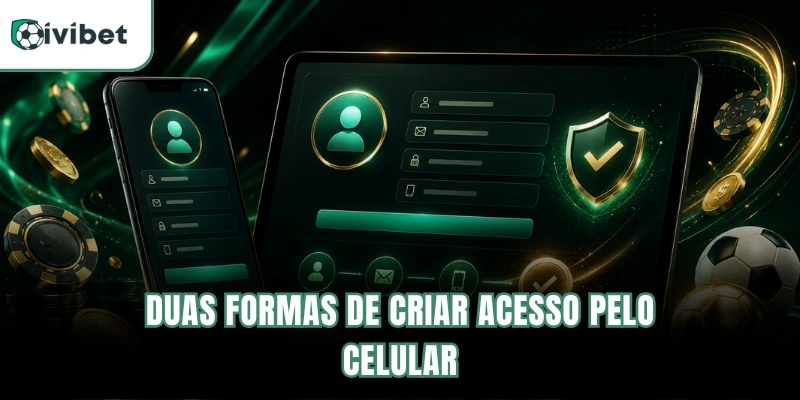 Duas formas de criar acesso pelo celular
