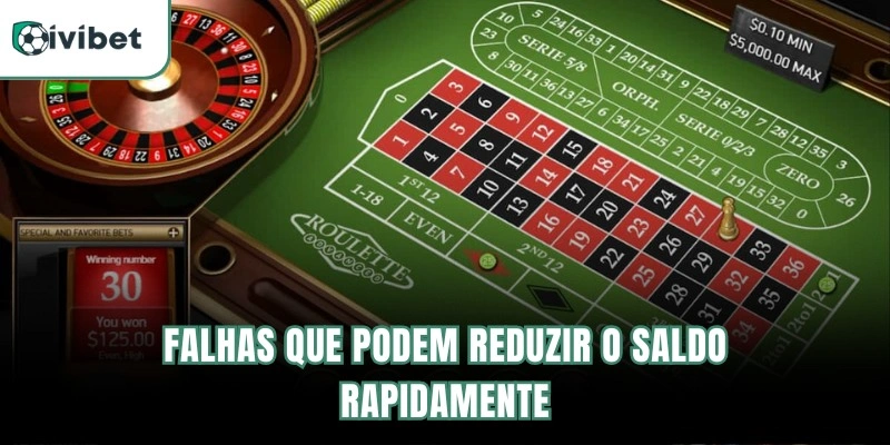 Falhas que podem reduzir o saldo rapidamente